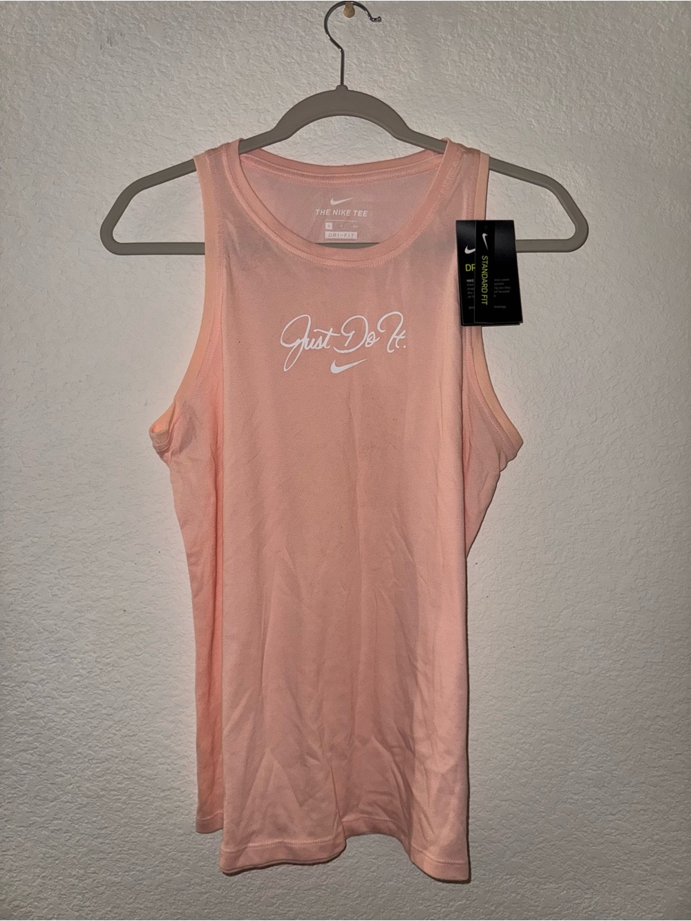 Nike Women's Light Pink 'Just Do It.' Tank Top